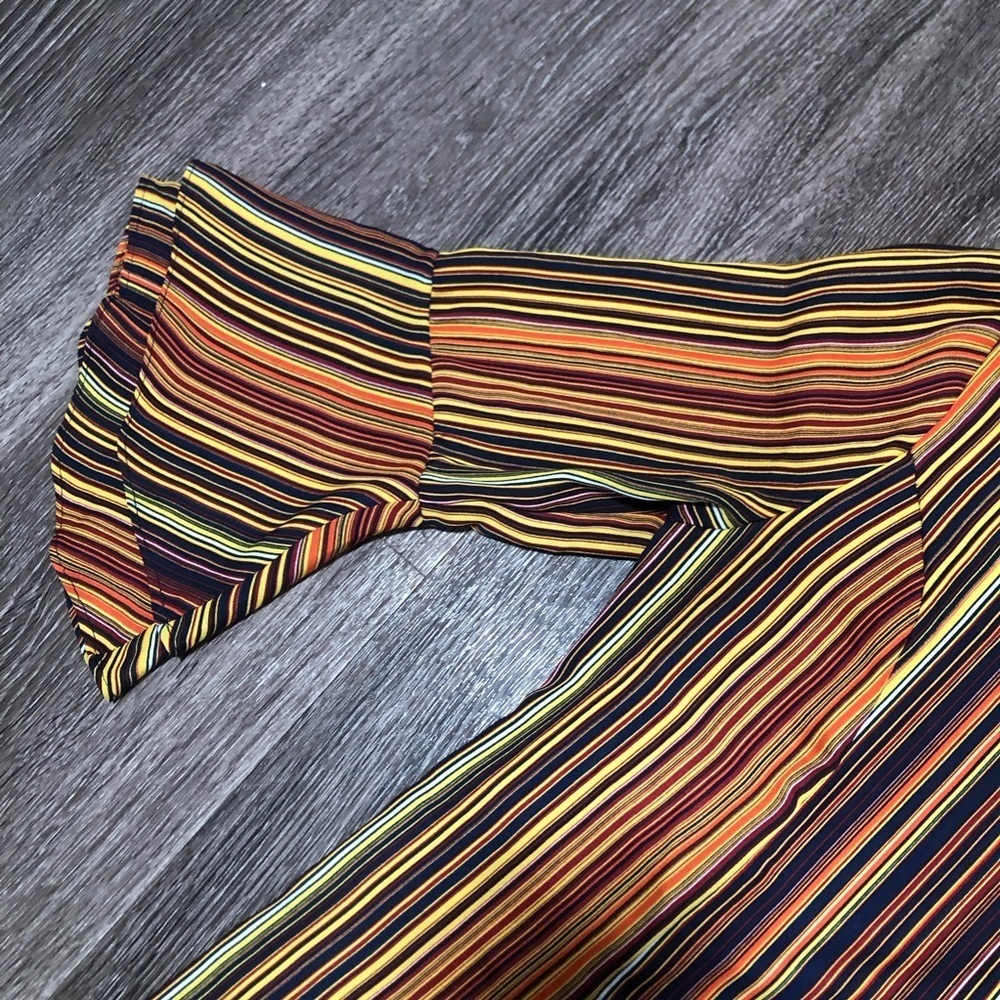 EST. 1946 Retro Striped Bell Sleeve Button Down Blouse Top Small S - Picture 4 of 10